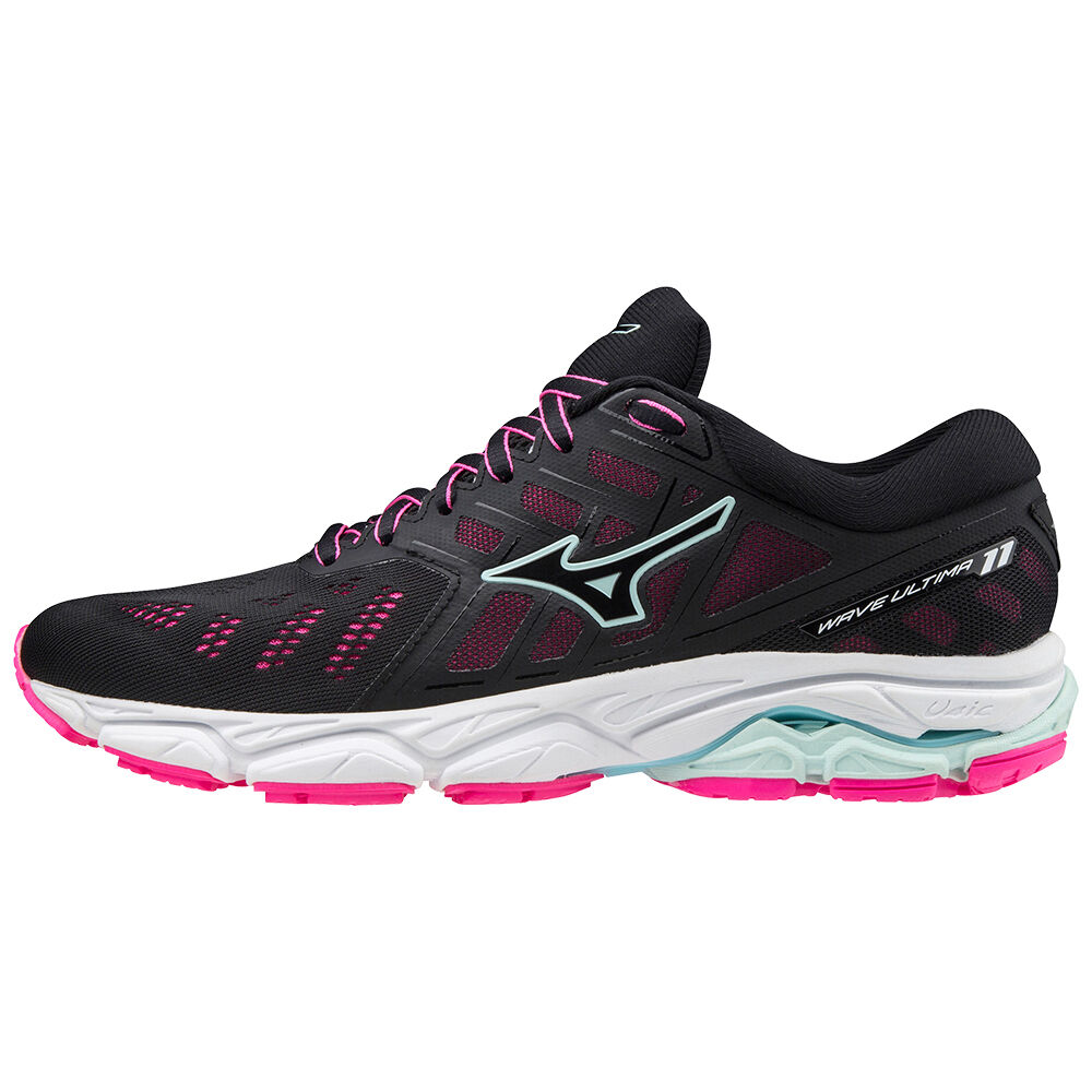 Scarpe Running Mizuno Wave Ultima 11 Donna - Nere/Verde Chiaro Acqua/Rosa - 13548-OXEC